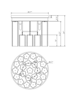 Cielo Round Chandelier 36″| Modern statement of lights - View 4