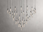 Solitaire Raindrop Round Chandelier – Modern Crystal Round Lighting Fixture - View 33