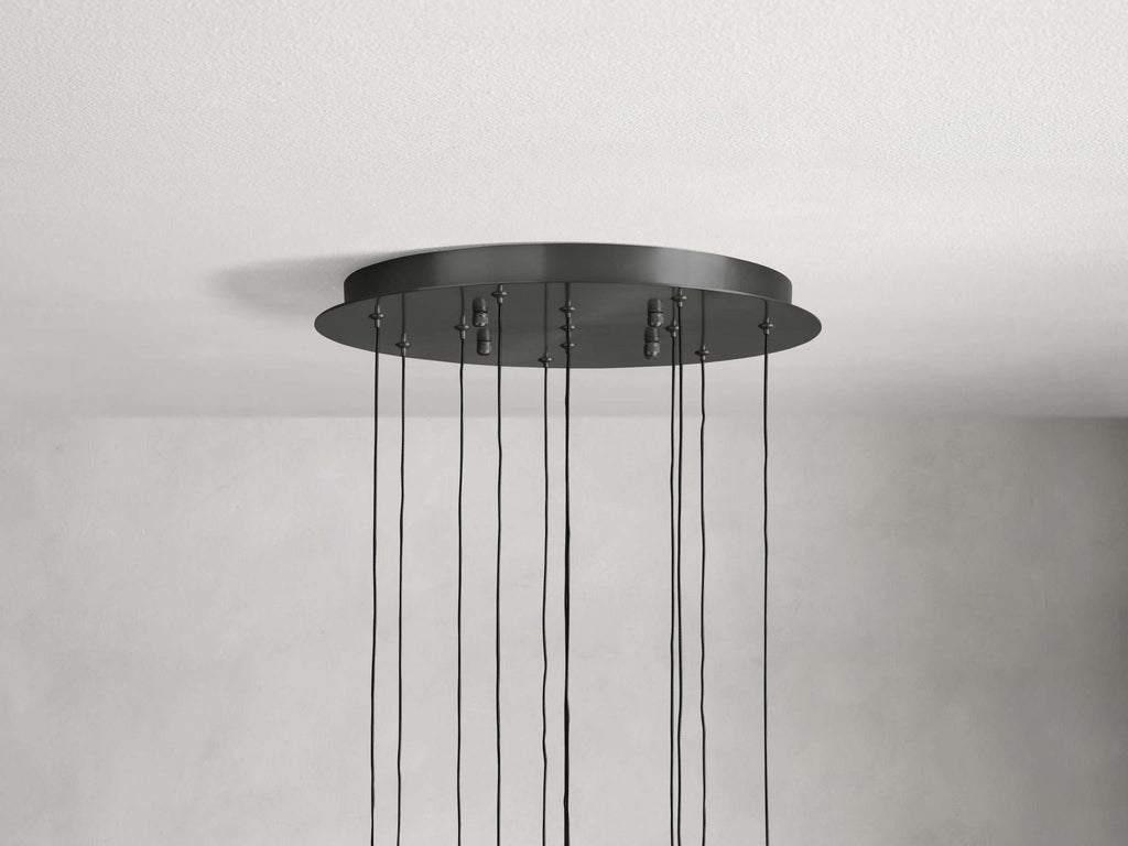 Solitaire Raindrop Round Chandelier – Modern Crystal Round Lighting Fixture - View 12