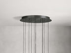 Solitaire Raindrop Round Chandelier – Modern Crystal Round Lighting Fixture - View 12