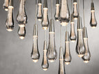 Solitaire Raindrop Round Chandelier – Modern Crystal Round Lighting Fixture - View 26
