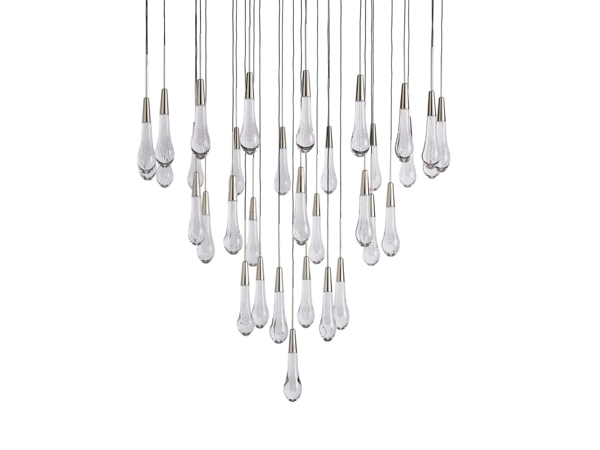 Solitaire Raindrop Modern Round Crystal Chandelier – view 35