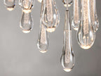 Solitaire Raindrop Round Chandelier – Modern Crystal Round Lighting Fixture - View 10