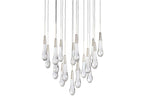 Solitaire Raindrop Round Chandelier – Modern Crystal Round Lighting Fixture - View 29