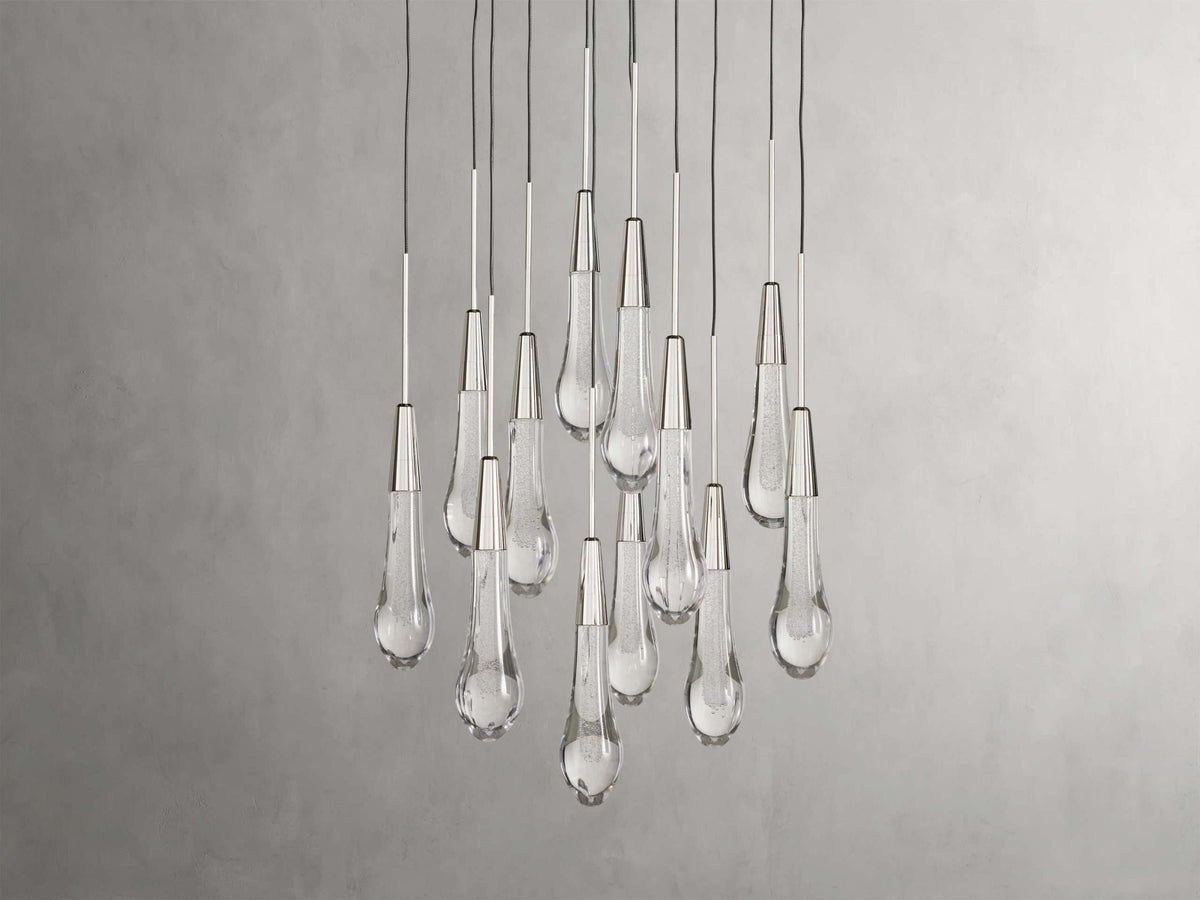 Solitaire Raindrop Modern Round Crystal Chandelier – view 34