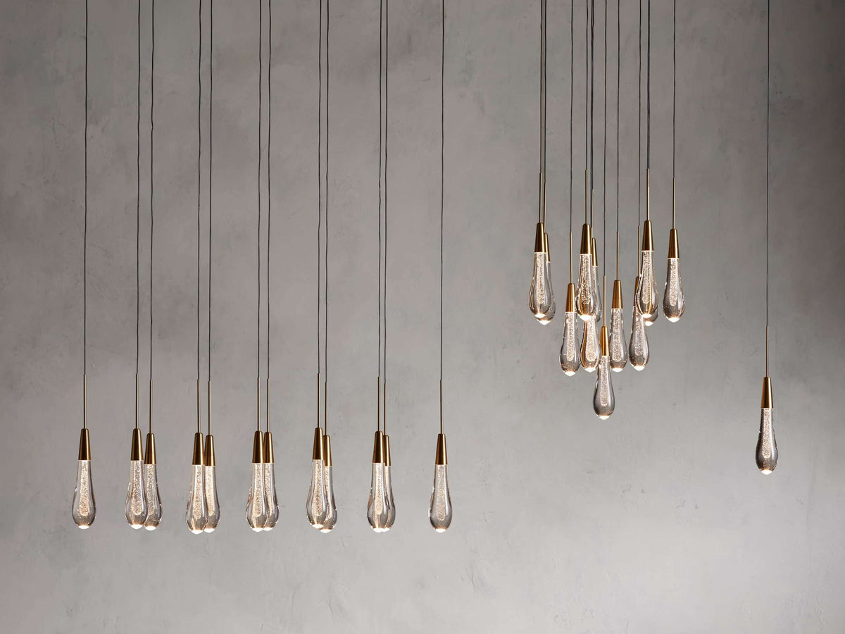 Solitaire Raindrop Round Chandelier – Modern Crystal Round Lighting Fixture - View 18