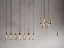 Solitaire Raindrop Round Chandelier – Modern Crystal Round Lighting Fixture - View 18