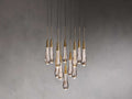 Solitaire Raindrop Round Chandelier – Modern Crystal Round Lighting Fixture - View 13
