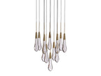 Solitaire Raindrop Round Chandelier – Modern Crystal Round Lighting Fixture - View 17
