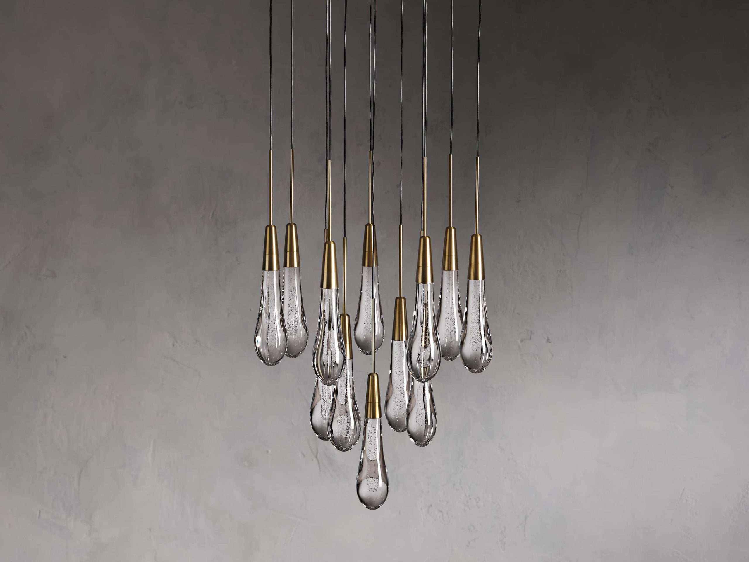 Solitaire Raindrop Round Chandelier – Modern Crystal Round Lighting Fixture - View 16