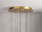 Solitaire Raindrop Round Chandelier – Modern Crystal Round Lighting Fixture - View 15