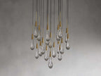 Solitaire Raindrop Round Chandelier – Modern Crystal Round Lighting Fixture - View 20