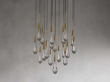 Solitaire Raindrop Round Chandelier – Modern Crystal Round Lighting Fixture - View 20