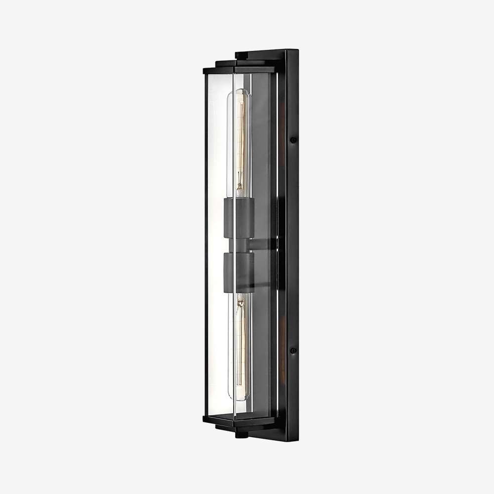Minimalist Clear Shade Vanity Square Wall Sconce - View 6