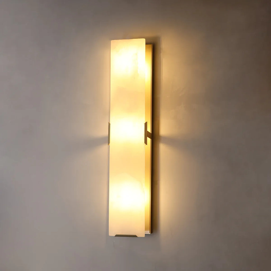 harlow calcite linear sconce