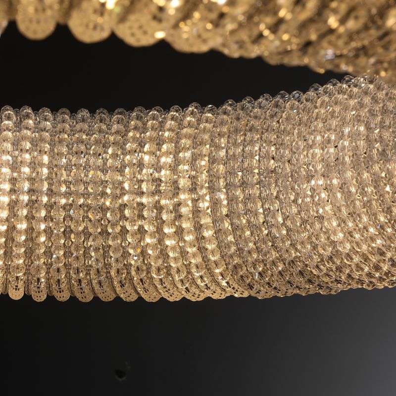 Crystal Halo Round LED Chandelier 41" Halo Lighting Fixture