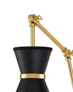 black cone shade wall sconce