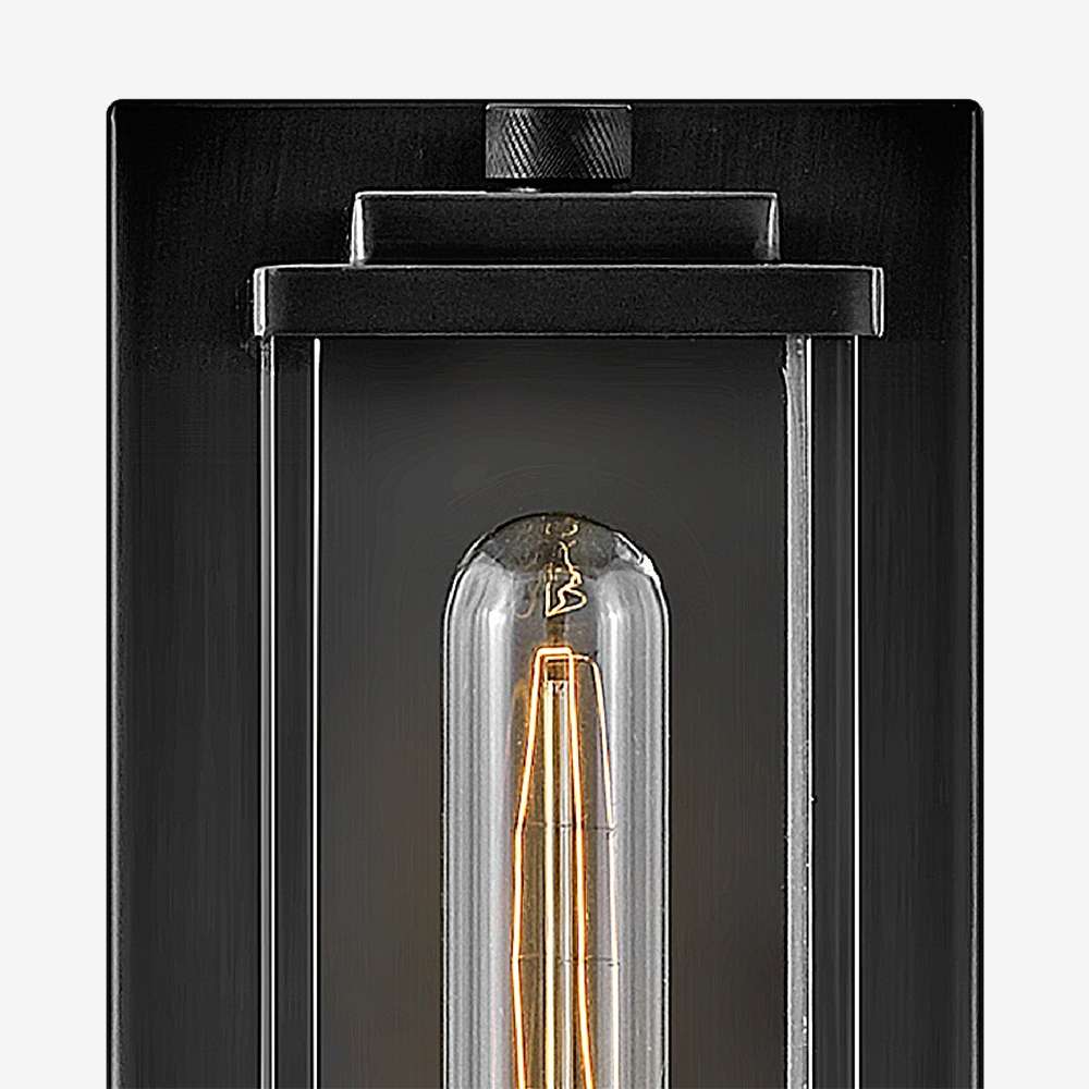 Minimalist Clear Shade Vanity Square Wall Sconce - View 3