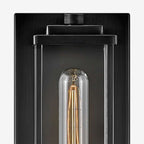 Minimalist Clear Shade Vanity Square Wall Sconce - View 3