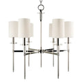 polished nickel glass chandelier