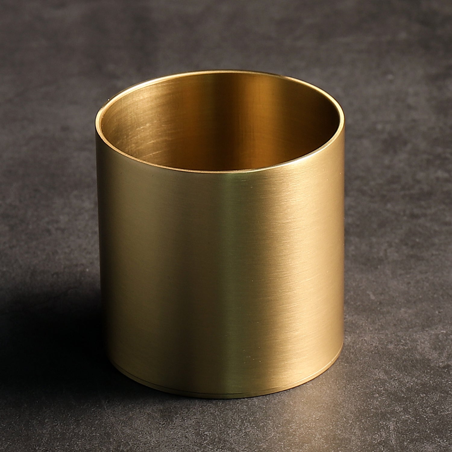 modern brass pen holder