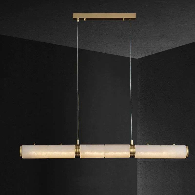 Alabaster Cylindrical Chandelier - View 4