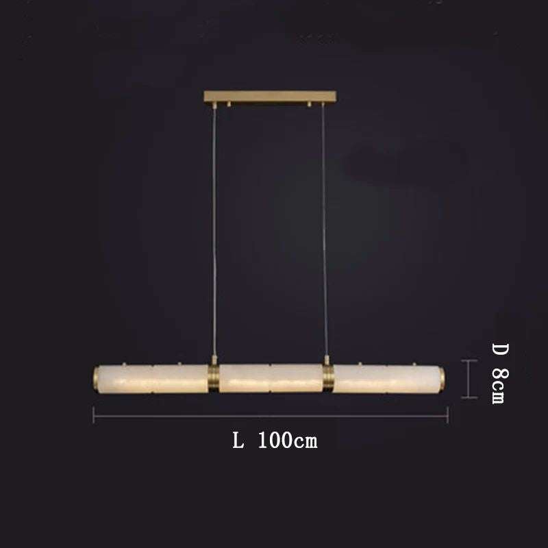 Alabaster Cylindrical Chandelier - View 5