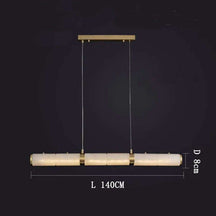 Alabaster Cylindrical Chandelier - View 7