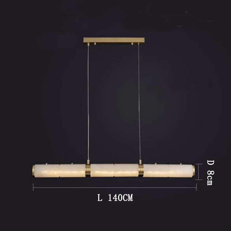 Alabaster Cylindrical Chandelier - View 7