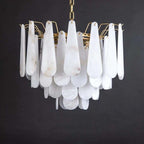 Alabaster Feathery Chandelier | Minimalist Chandelier Styles - View 6
