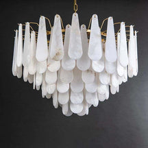 Alabaster Feathery Chandelier | Minimalist Chandelier Styles - View 5