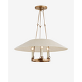 Archive Pendant — Vintage Enamel Hanging Light with Warm Broad Downlight
