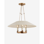 Archive Pendant — Vintage Enamel Hanging Light with Warm Broad Downlight
