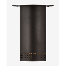 One-Light Perforated Steel Flush Mount Downlight in Brass or Bronze