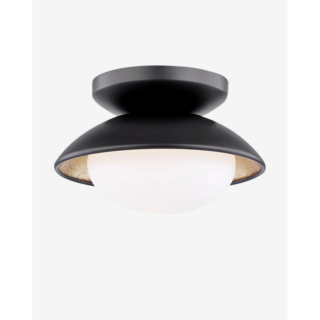 Cadence Flush Mount slim low-profile ceiling light with soft even ambient glow in modern bedroom interior