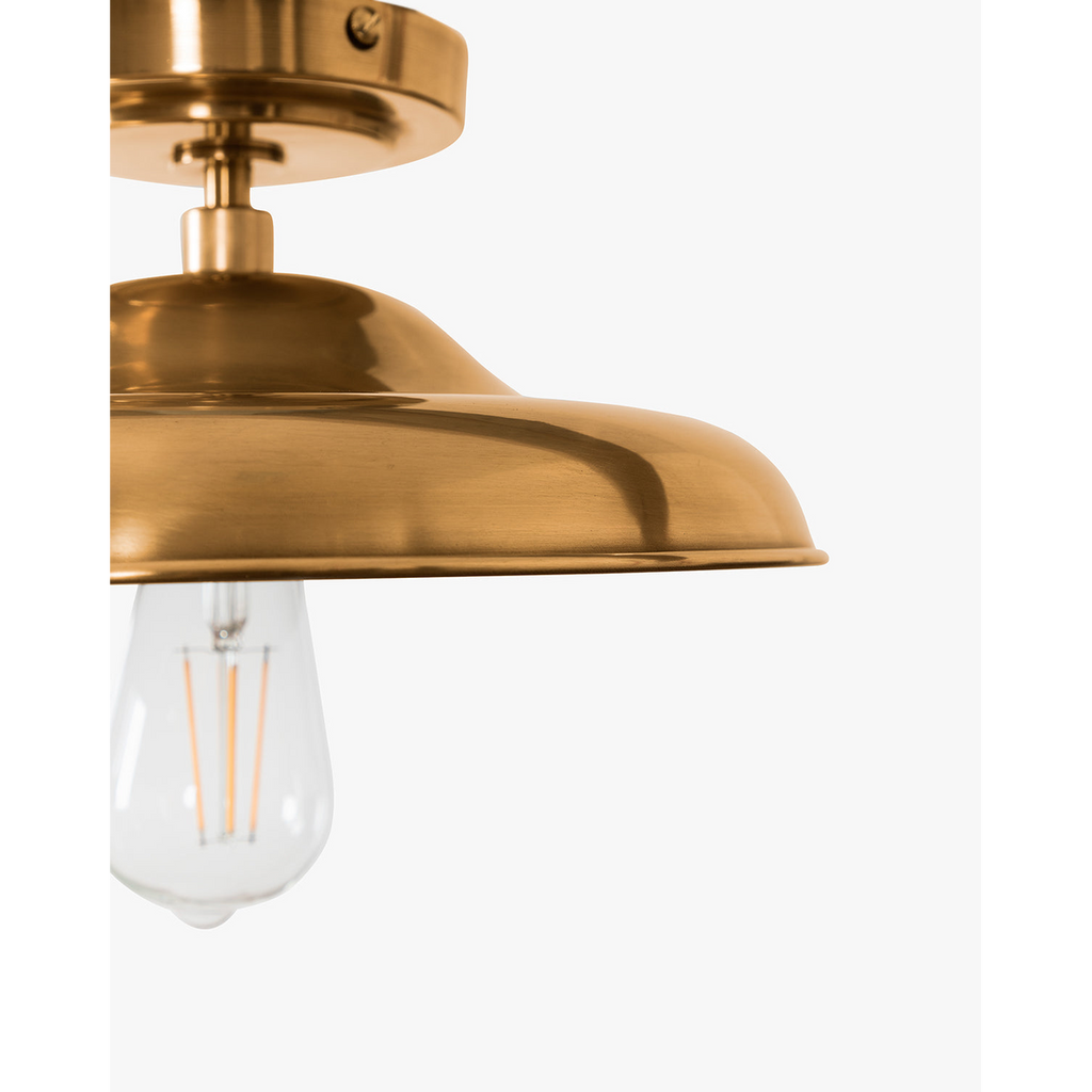 Clifton Flush Mount |  Brass & Classic Ceiling Light 