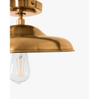 Clifton Flush Mount |  Brass & Classic Ceiling Light 