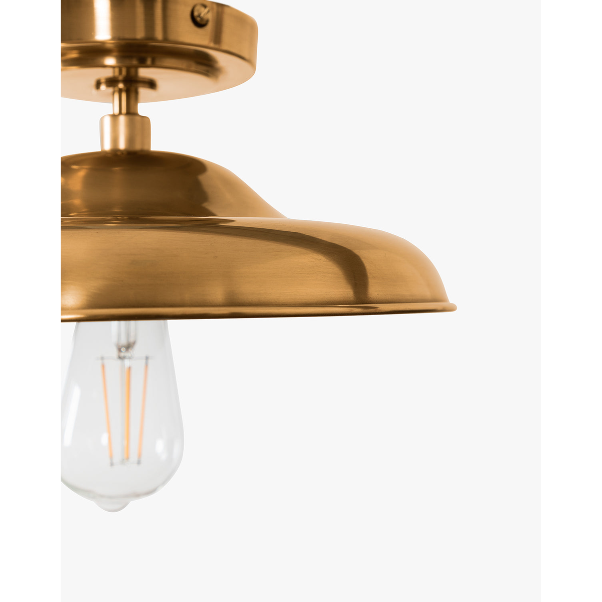 Clifton Flush Mount |  Brass & Classic Ceiling Light 