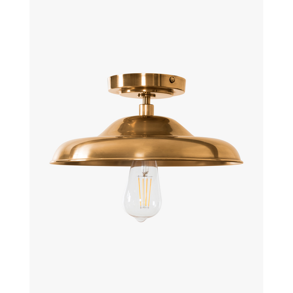 Clifton Flush Mount |  Brass & Classic Ceiling Light 