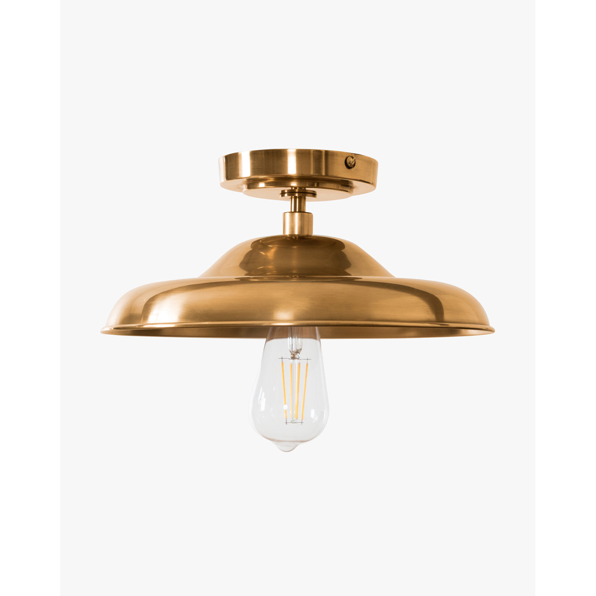 Clifton Flush Mount |  Brass & Classic Ceiling Light 