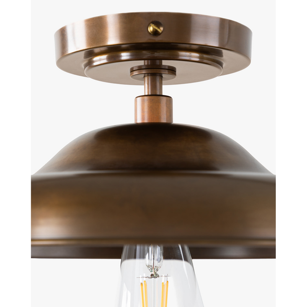 Clifton Flush Mount |  Brass & Classic Ceiling Light 