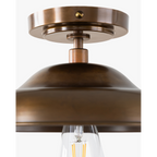 Clifton Flush Mount |  Brass & Classic Ceiling Light 