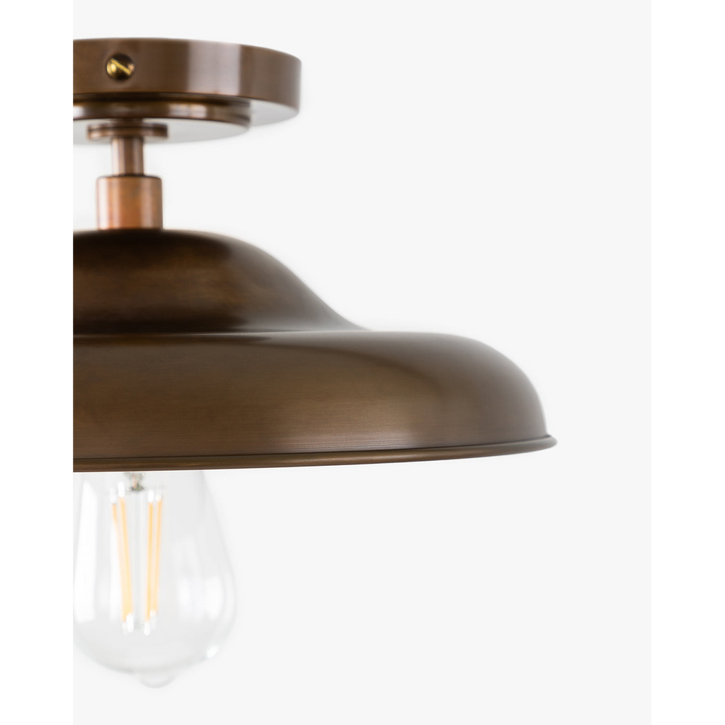 Clifton Flush Mount |  Brass & Classic Ceiling Light 