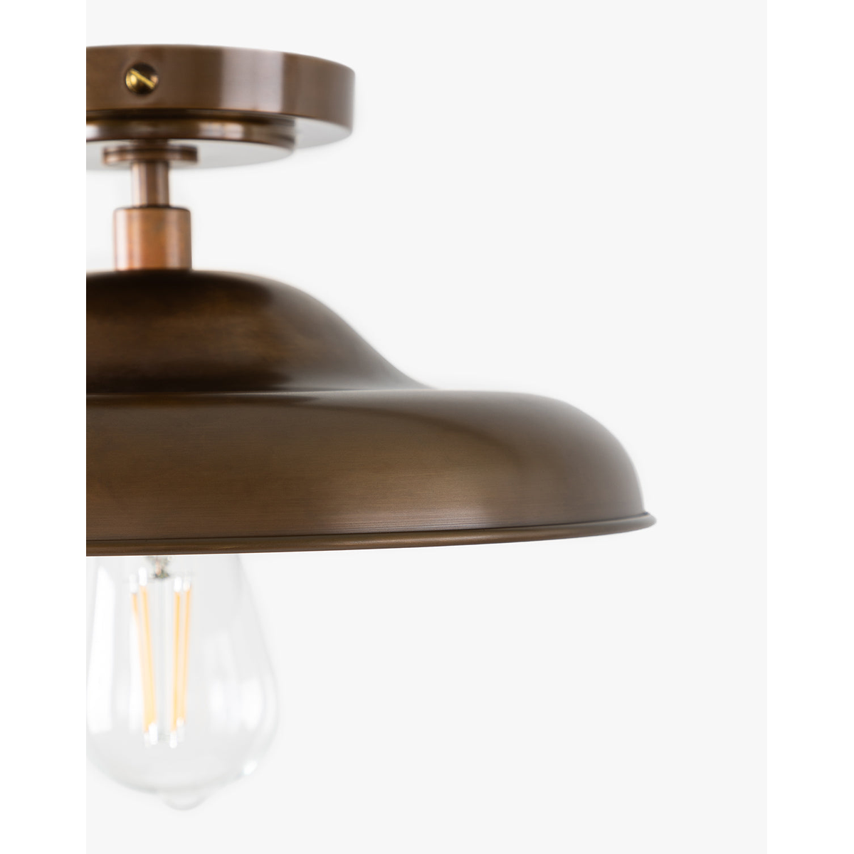 Clifton Flush Mount |  Brass & Classic Ceiling Light 