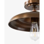 Clifton Flush Mount |  Brass & Classic Ceiling Light 