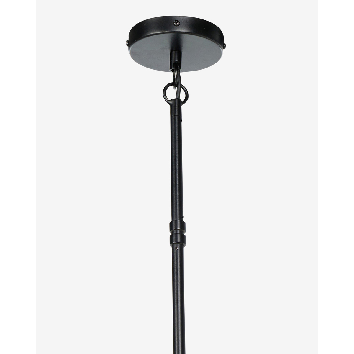 Clyde Chandelier — Mid-Century Brass Ceiling Light with Warm Open-Arm Glow
