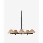 Clyde Chandelier — Mid-Century Brass Ceiling Light with Warm Open-Arm Glow