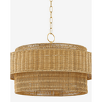 Danica Wicker Pendant — Handwoven Hanging Light with Warm Filtered Glow