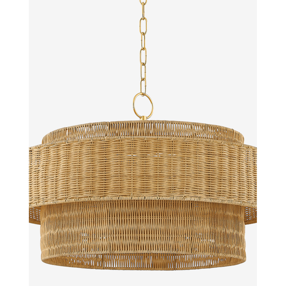 Danica Wicker Pendant — Handwoven Hanging Light with Warm Filtered Glow
