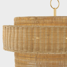 Danica Handwoven Wicker Pendant Light